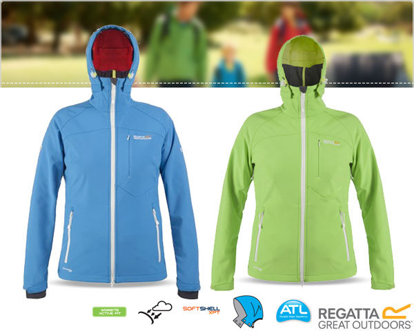 1 Day Fly Lady - Regatta Softshell Jack In Twee Kleuren 1 Day Fly Lady - Regatta Softshell Jack In Twee Kleuren