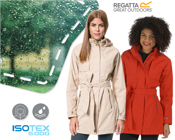 1 Day Fly Lady - Regatta Water- En Winddichte Trenchcoat 1 Day Fly Lady - Regatta Water- En Winddichte Trenchcoat