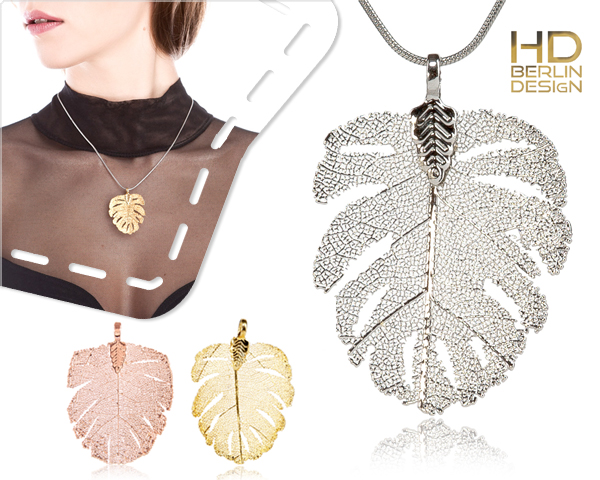 1 Day Fly Lady - Schitterende Ketting Met Bladhangertje 1 Day Fly Lady - Schitterende Ketting Met Bladhangertje
