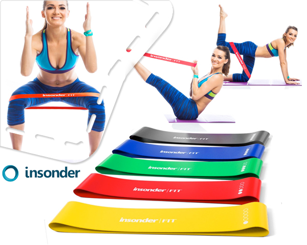 1 Day Fly Lady - Set Van 5 Fitness Weerstandsbanden 1 Day Fly Lady - Set Van 5 Fitness Weerstandsbanden