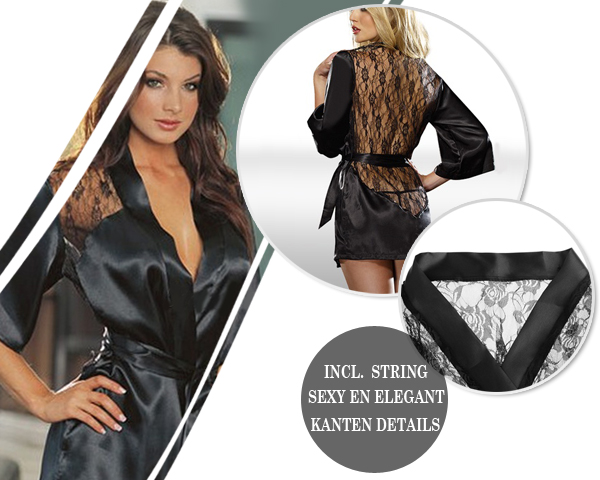 1 Day Fly Lady - Sexy Kimono Met Kant 1 Day Fly Lady - Sexy Kimono Met Kant
