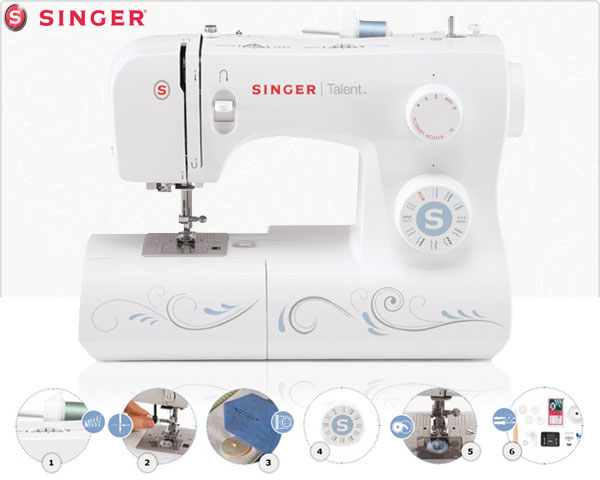 1 Day Fly Lady - Singer Talent 3323 Naaimachine 1 Day Fly Lady - Singer Talent 3323 Naaimachine