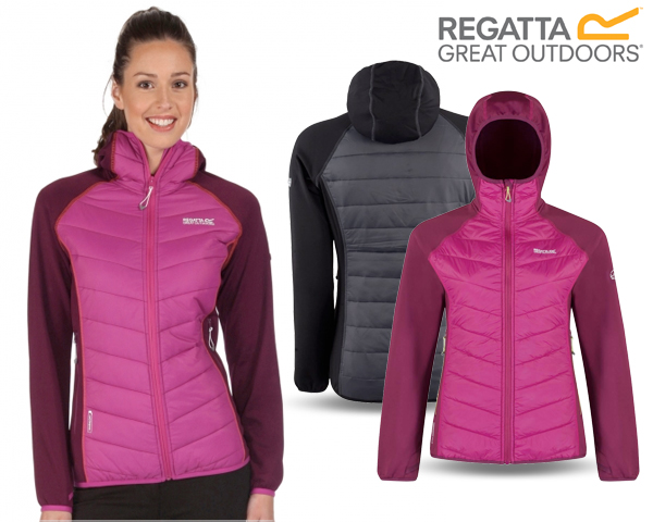 1 Day Fly Lady - Sportief Regatta Damesjack Met Capuchon 1 Day Fly Lady - Sportief Regatta Damesjack Met Capuchon