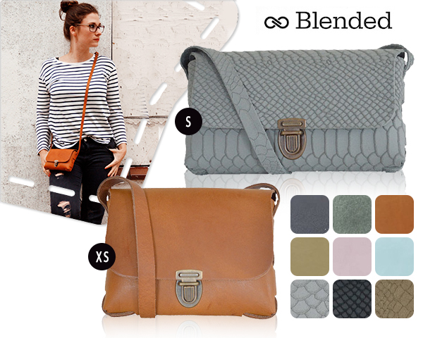 1 Day Fly Lady - Stoer Leren Blended Schoudertasje 1 Day Fly Lady - Stoer Leren Blended Schoudertasje