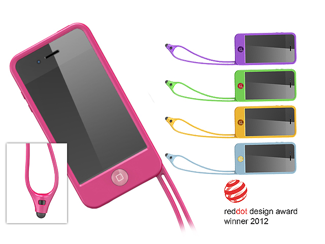 1 Day Fly Lady - Super Handige Iphone 4/4S Cover Met Band En Stylus 1 Day Fly Lady - Super Handige Iphone 4/4S Cover Met Band En Stylus