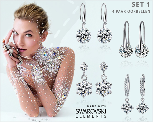 1 Day Fly Lady - Swarovski Elements Oorbellensets 1 Day Fly Lady - Swarovski Elements Oorbellensets
