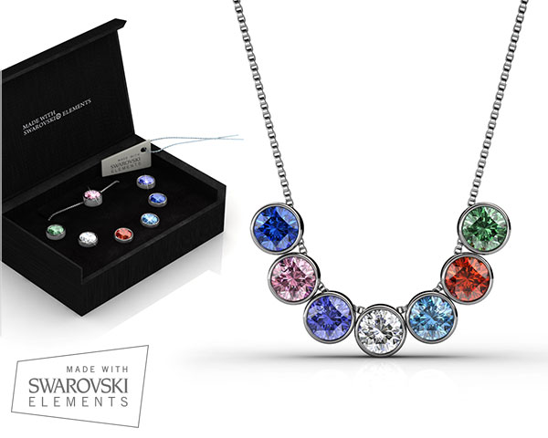 1 Day Fly Lady - Swarovski Elements Set Met 7 Hangers 1 Day Fly Lady - Swarovski Elements Set Met 7 Hangers