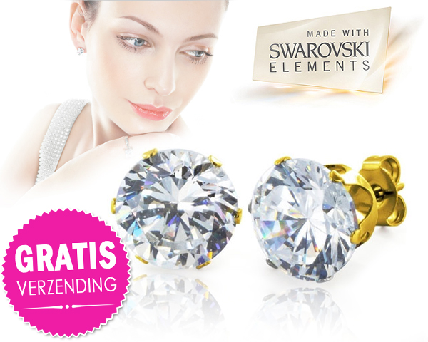 1 Day Fly Lady - Tijdloze Swarovski Oorknopjes 1 Day Fly Lady - Tijdloze Swarovski Oorknopjes
