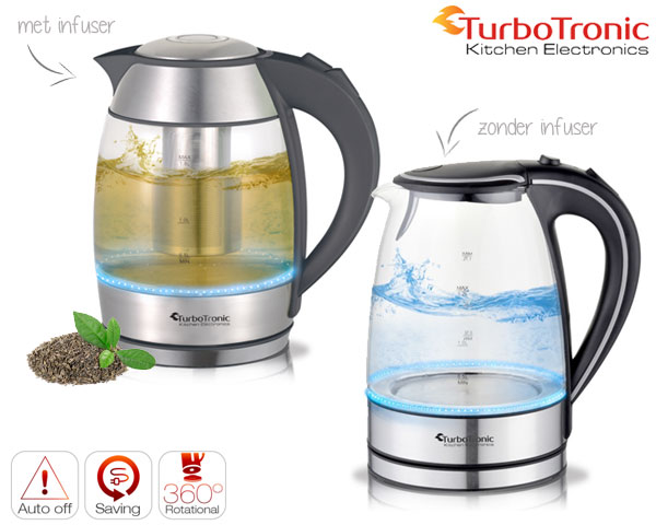 1 Day Fly Lady - Turbotronic Waterkoker Met Of Zonder Thee Infuser 1 Day Fly Lady - Turbotronic Waterkoker Met Of Zonder Thee Infuser