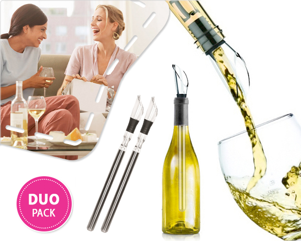 1 Day Fly Lady - Twee Wijnfles Ice Sticks Voor Heerlijk Koele Wijn 1 Day Fly Lady - Twee Wijnfles Ice Sticks Voor Heerlijk Koele Wijn