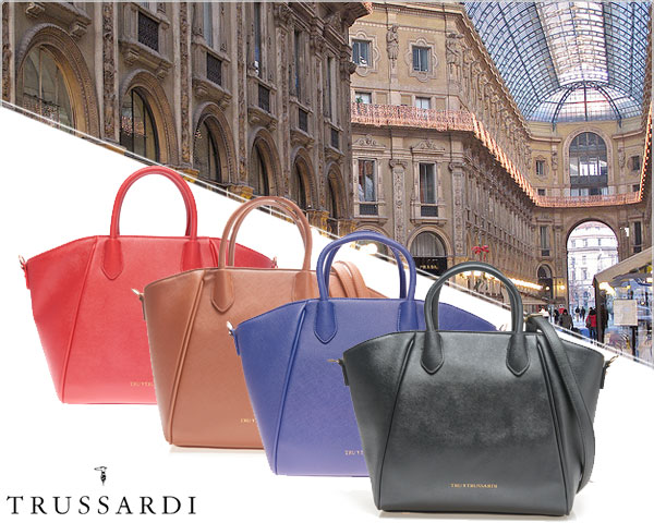 1 Day Fly Lady - Zeer Luxe Trussardi Leren Damestas 1 Day Fly Lady - Zeer Luxe Trussardi Leren Damestas