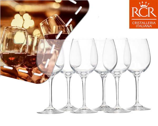 1 Day Fly Lady - Zes Rcr Toscana Kristal Wijnglazen 1 Day Fly Lady - Zes Rcr Toscana Kristal Wijnglazen