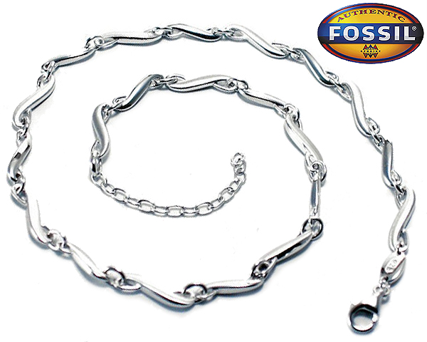 1 Day Fly Lady - Zilveren Fossil Ketting 1 Day Fly Lady - Zilveren Fossil Ketting