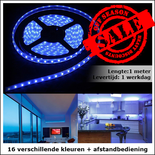 1masterdeal - 1 Meter Rgb Led Strip (16 Kleuren)