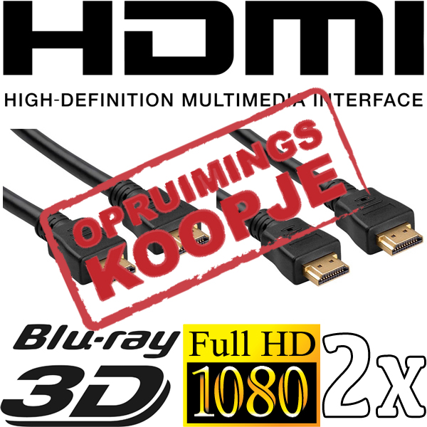 1masterdeal - 2X High Quality Hdmi Kabels 1masterdeal - 2X High Quality Hdmi Kabels