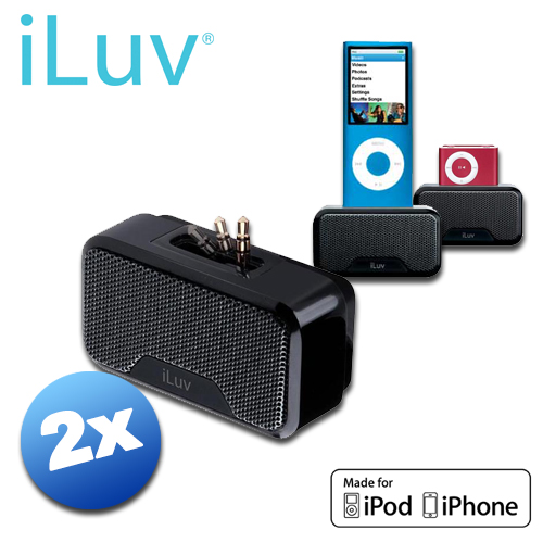 1masterdeal - 2X Iluv Stereo Speaker I209
