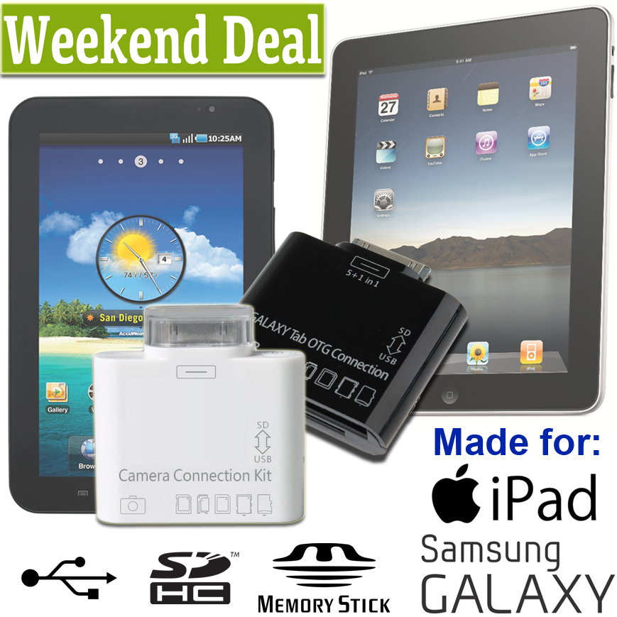 1masterdeal - 5-In-1 Connection Kit Voor Ipad/ Galaxy 1masterdeal - 5-In-1 Connection Kit Voor Ipad/ Galaxy