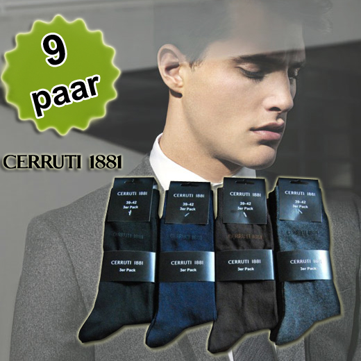 1masterdeal - 9 Paar Cerruti Herensokken 1masterdeal - 9 Paar Cerruti Herensokken
