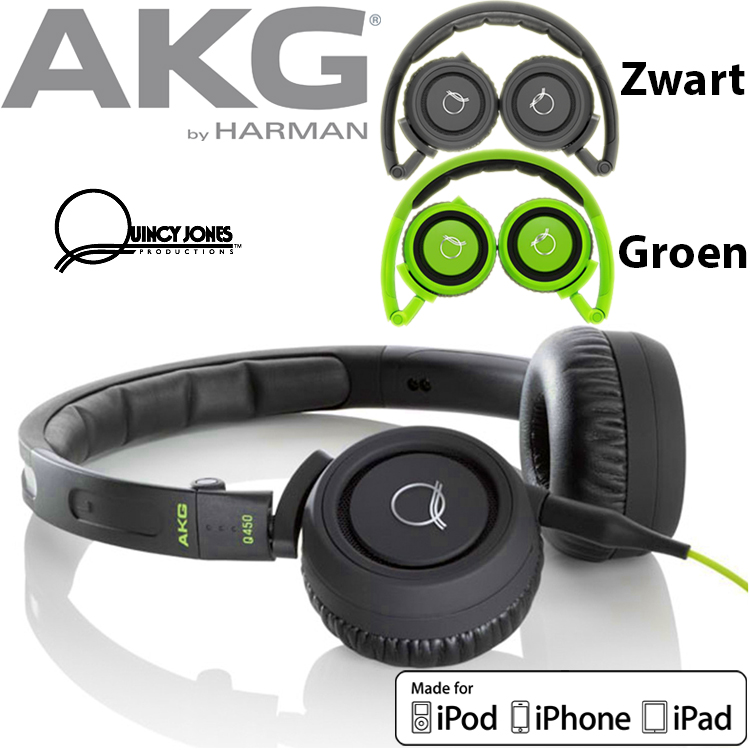 1masterdeal - Akg Q-460 Koptelefoon Black & Green 1masterdeal - Akg Q-460 Koptelefoon Black & Green