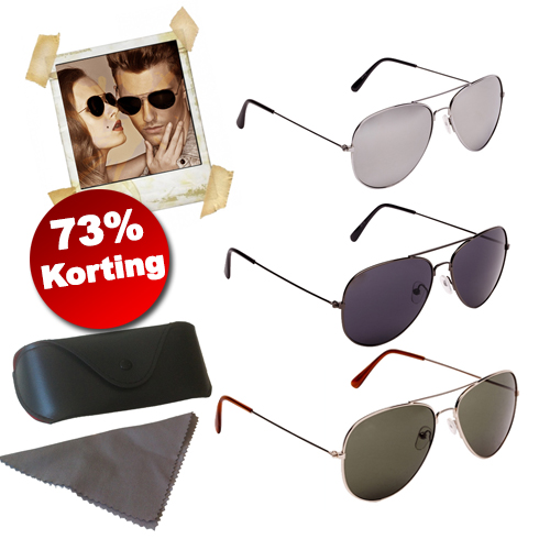 1masterdeal - Aviator Zonnebril Met Luxe Houder