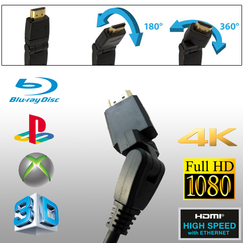 1masterdeal - Hdmi Kabel 360 Graden 1masterdeal - Hdmi Kabel 360 Graden