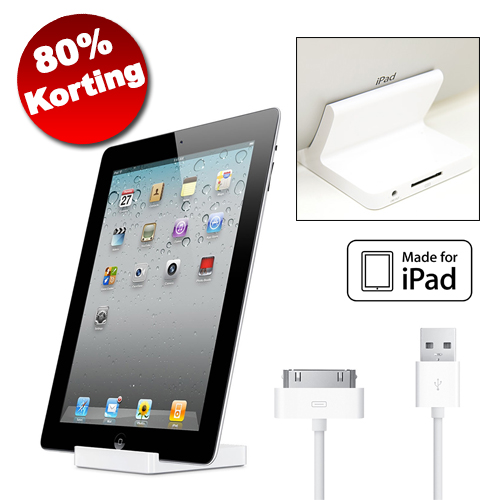 1masterdeal - Ipad Dock + 3M Kabel Voor Ipad 1, 2 & 3