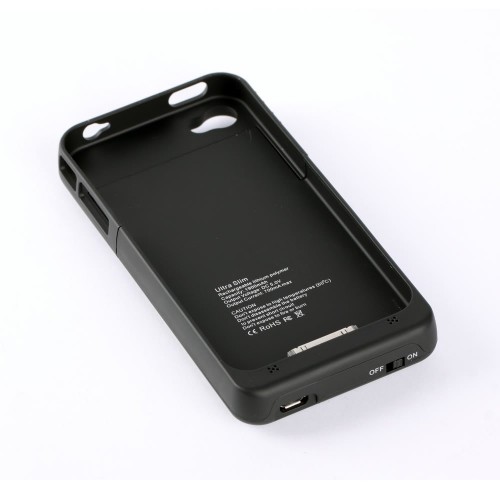 1masterdeal - Iphone 4(S) Externe Batterij Hardcase Cover