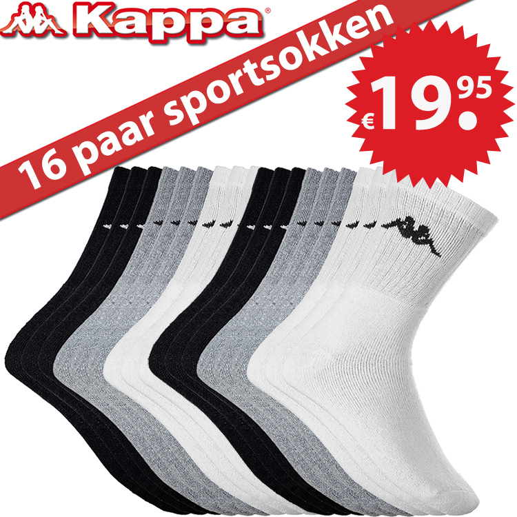 24 Deluxe - 16 Paar Kappa Sportsokken