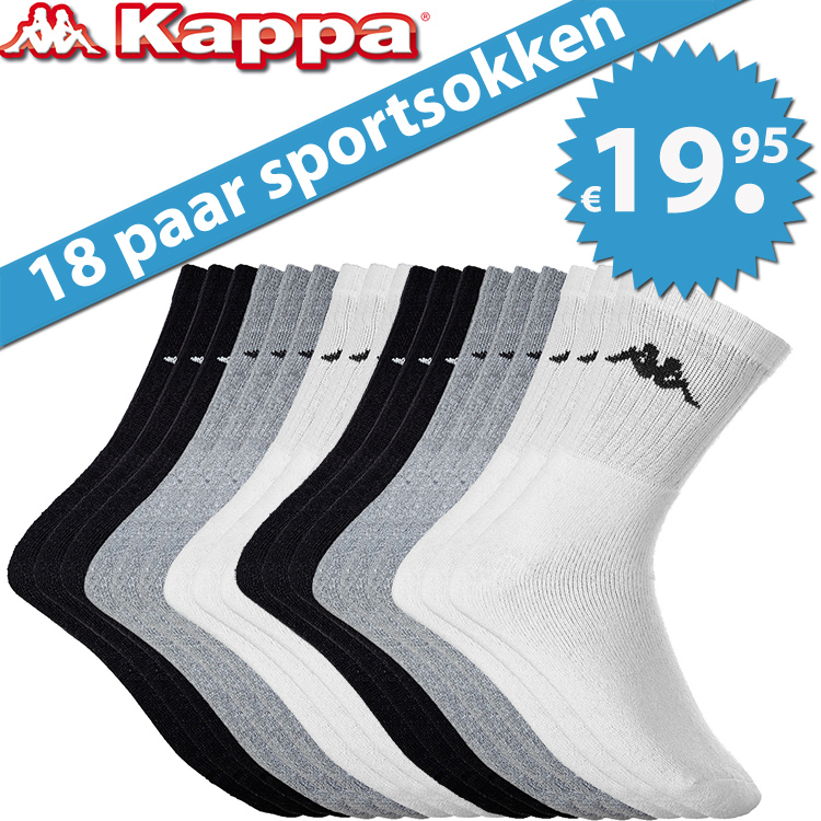 24 Deluxe - 18 Paar Kappa Sportsokken