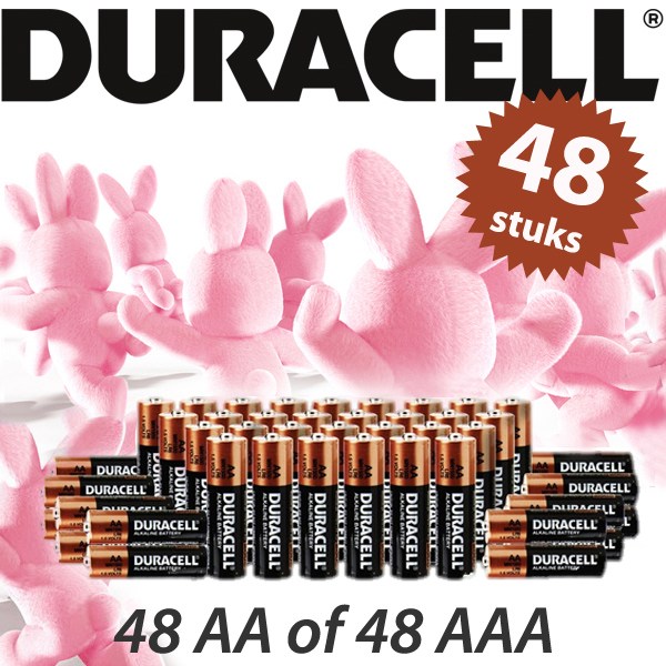 24 Deluxe - 48 Duracell Alkaline Batterijen