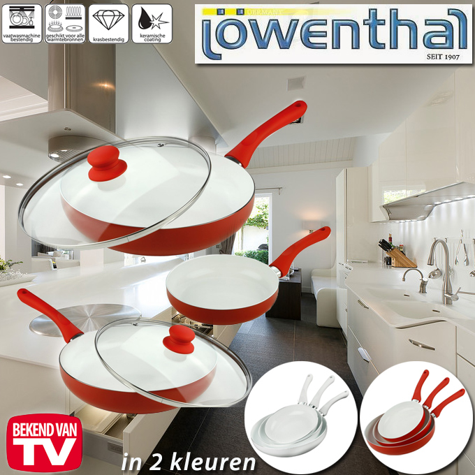 24 Deluxe - 5-Delige Keramische Pannenset Van Löwenthal 24 Deluxe - 5-Delige Keramische Pannenset Van Löwenthal