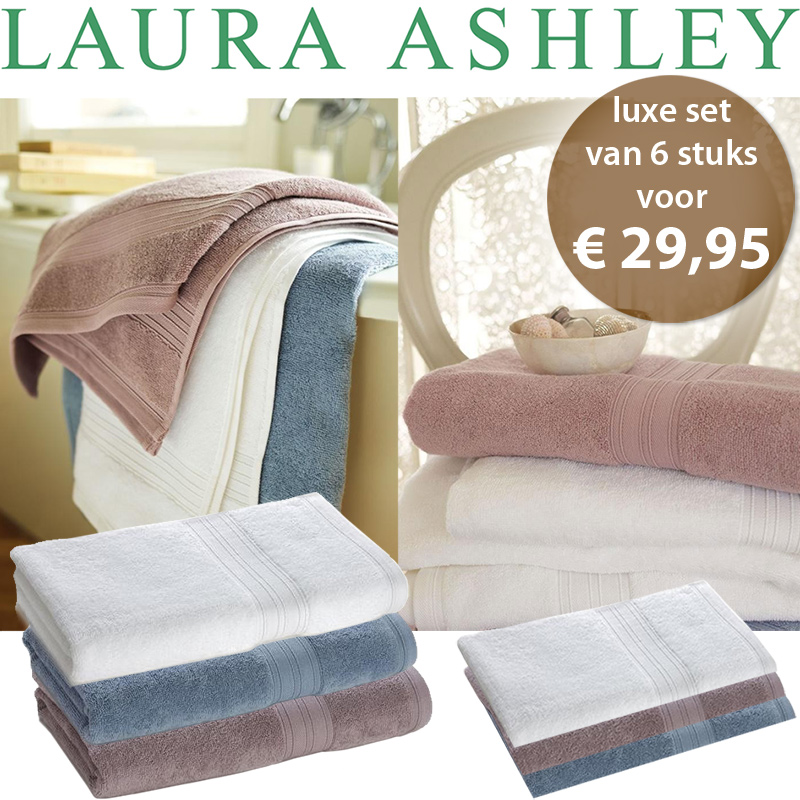 24 Deluxe - 6 Luxe Laura Ashley Handdoeken 24 Deluxe - 6 Luxe Laura Ashley Handdoeken
