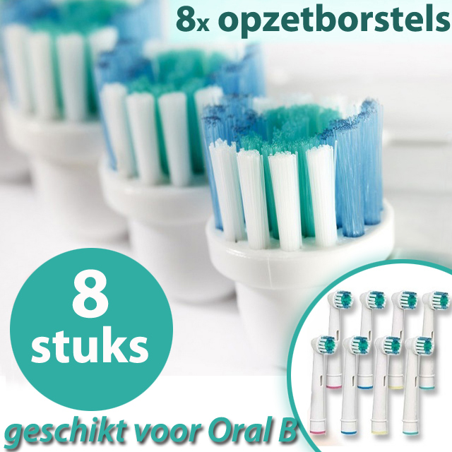 24 Deluxe - 8X Opzetborstels, Geschikt Voor Oral B 24 Deluxe - 8X Opzetborstels, Geschikt Voor Oral B