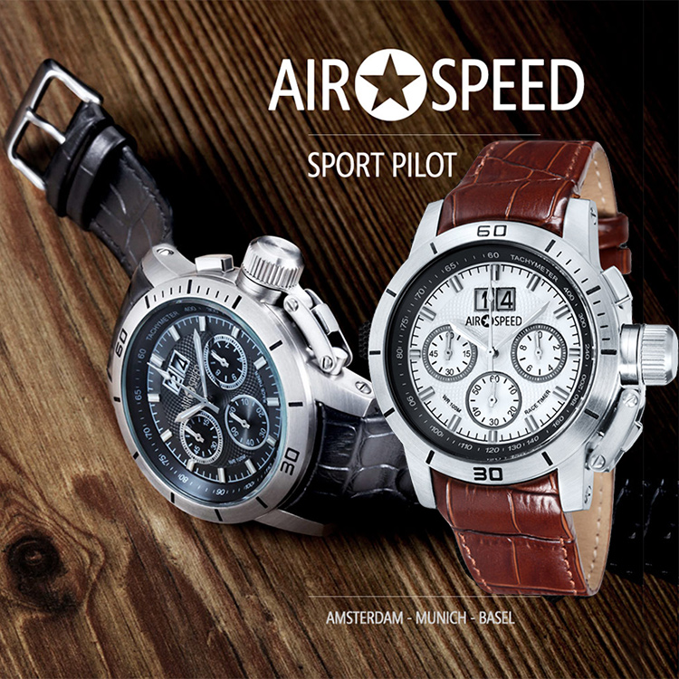 24 Deluxe - Air Speed Sport Pilot Horloge 24 Deluxe - Air Speed Sport Pilot Horloge