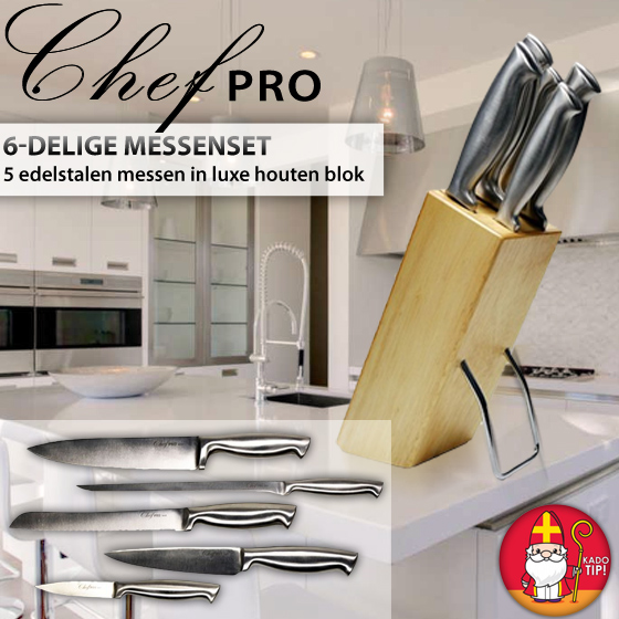 24 Deluxe - Chefpro 6-Delige Luxe Messenset