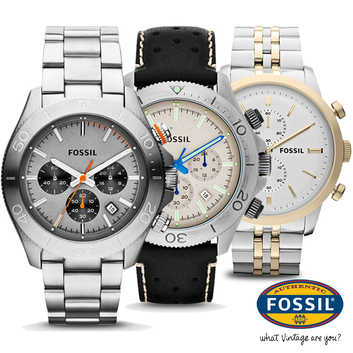 24 Deluxe - Fossil Chronograaf Herenhorloges