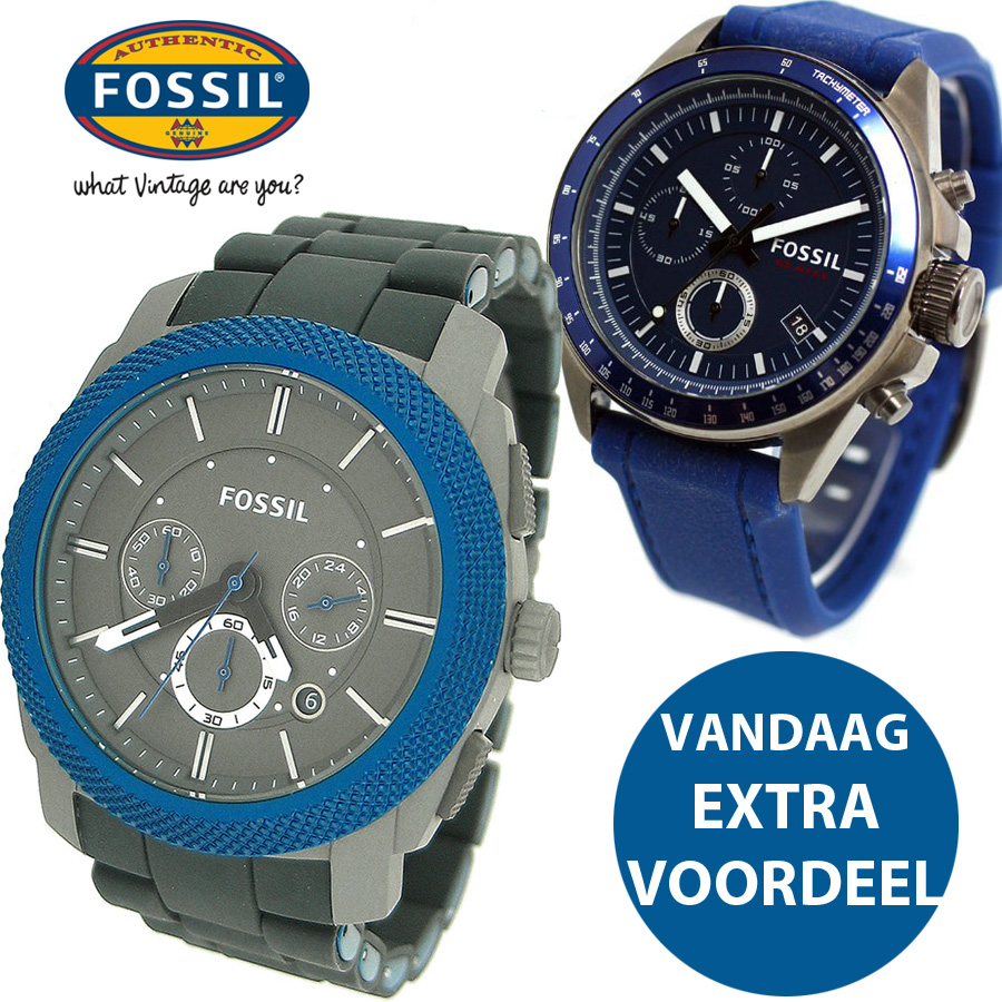 24 Deluxe - Fossil Chronograaf Horloges