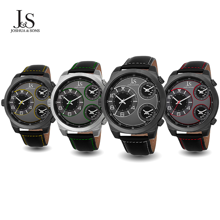24 Deluxe - Joshua & Sons Triple Time Horloge 24 Deluxe - Joshua & Sons Triple Time Horloge