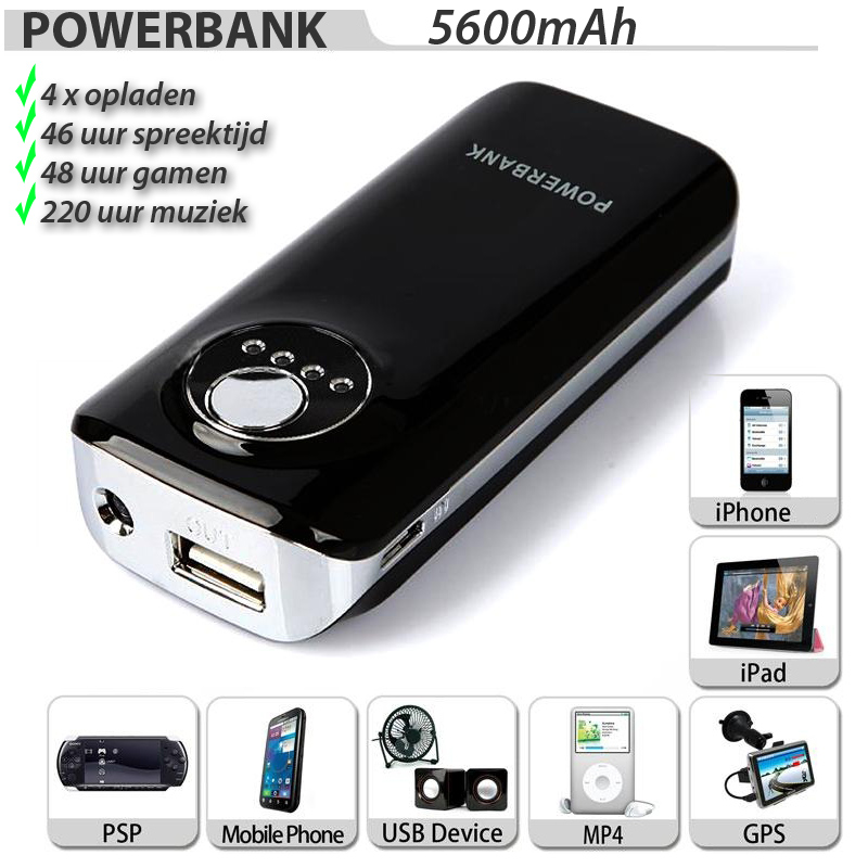 24 Deluxe - Krachtige Mobiele Oplader 5600Mah