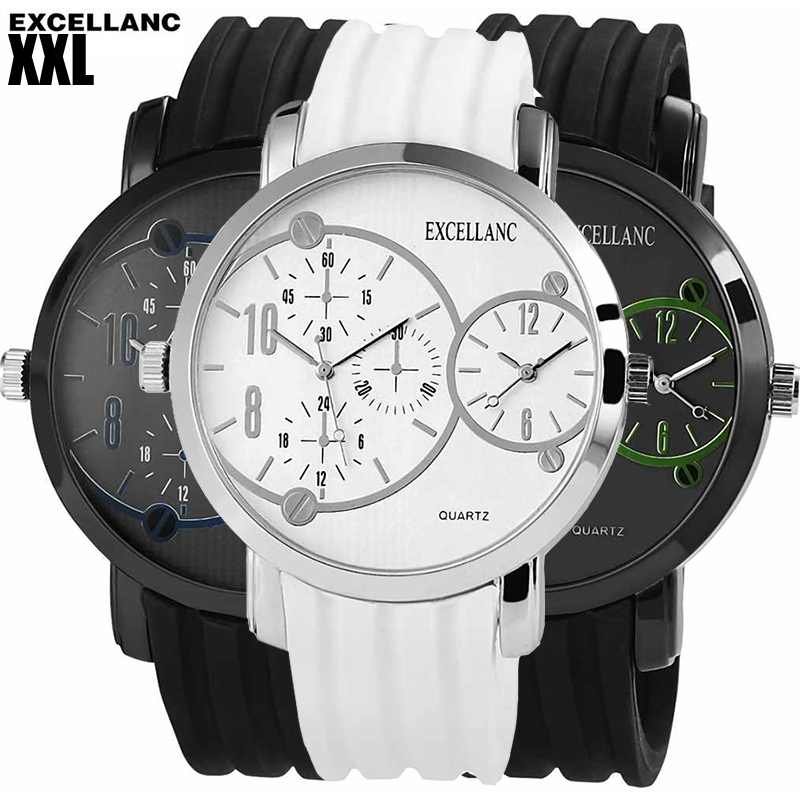 24 Deluxe - Oversized Xxl Dual Time Horloge