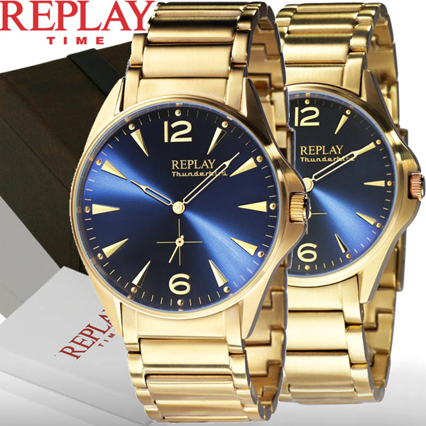 24 Deluxe - Replay Thunderbird Gold Horloge