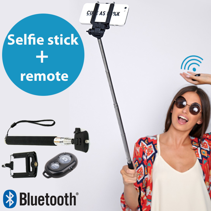 24 Deluxe - Selfie Stick + Afstandsbediening