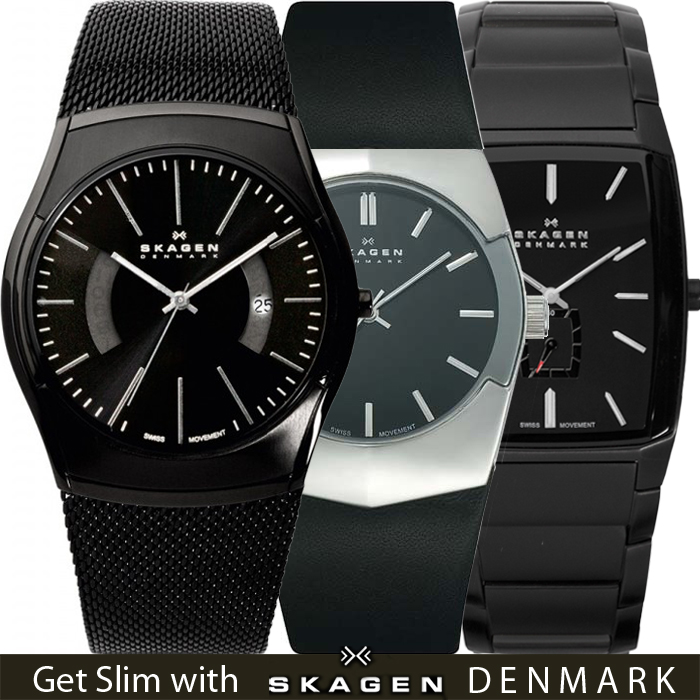 24 Deluxe - Skagen Denmark Black Label Herenhorloges