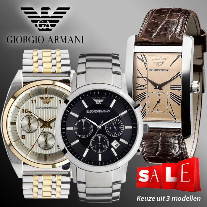 24 Deluxe - Stijlvolle Armani Herenhorloges