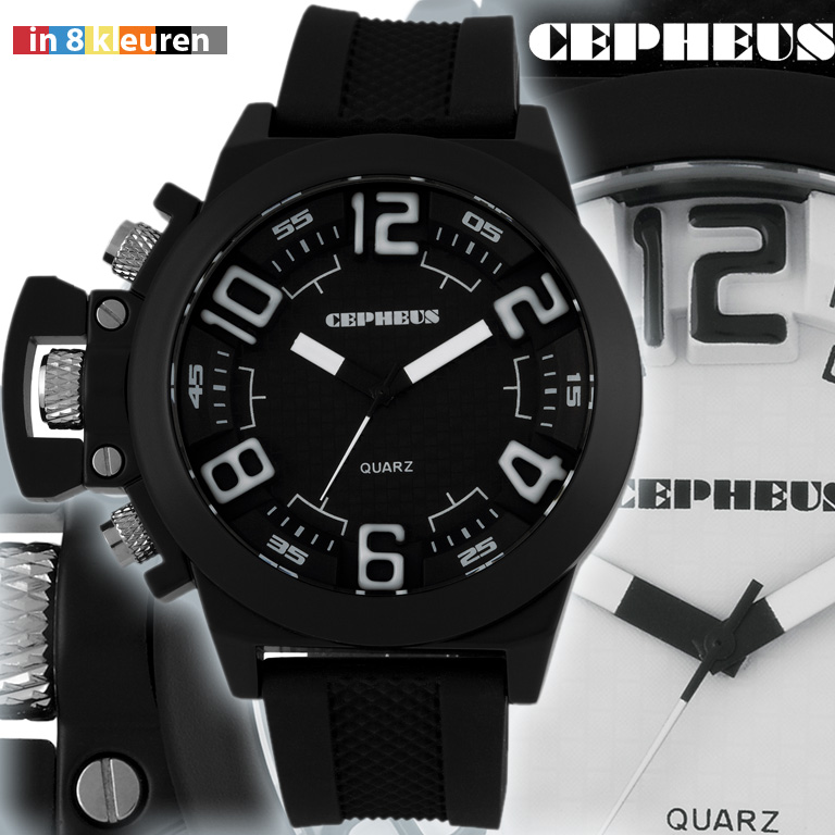 24 Deluxe - Stoere Cepheus Xxl Horloge 24 Deluxe - Stoere Cepheus Xxl Horloge