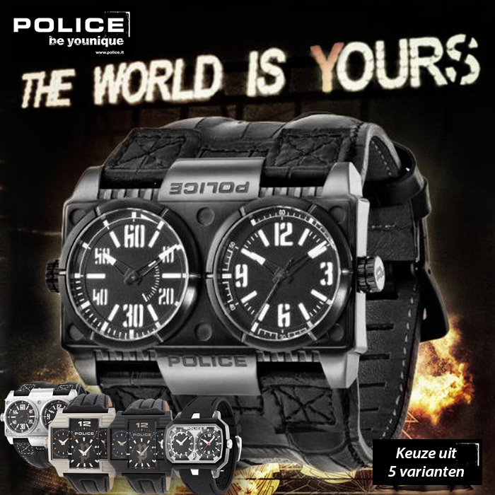 24 Deluxe - Stoere Police Xl Horloges