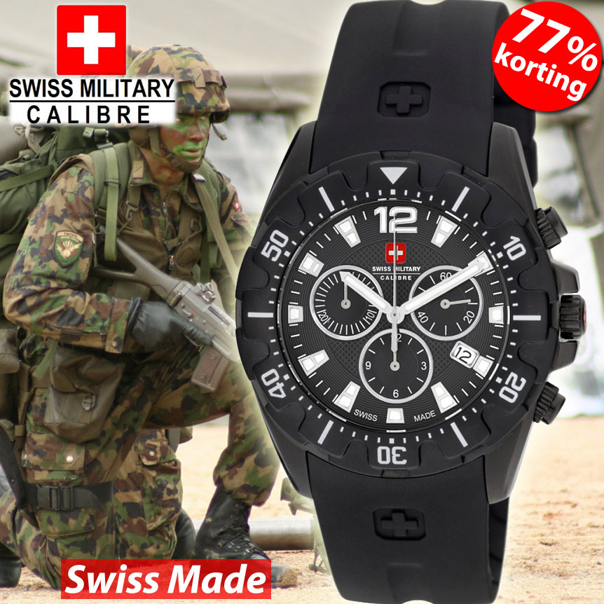 24 Deluxe - Swiss Military Calibre Marine Chronograaf Horloge 24 Deluxe - Swiss Military Calibre Marine Chronograaf Horloge