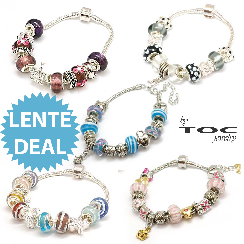 24 Deluxe - Zomerse Armband In Pandora Style 24 Deluxe - Zomerse Armband In Pandora Style