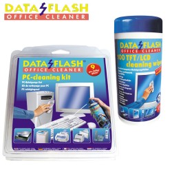 One Time Deal - Dataflash 9-Delige Set Tft/lcd Cleaning Set + Tft/lcd Reinigingsdoekjes 100 Stuks