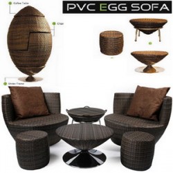 One Time Deal - Egg Sofa Complete 9 Delige Lounge Set